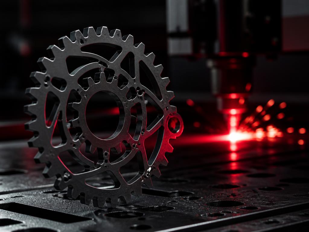 Peça de Aço Carbono cortada a laser