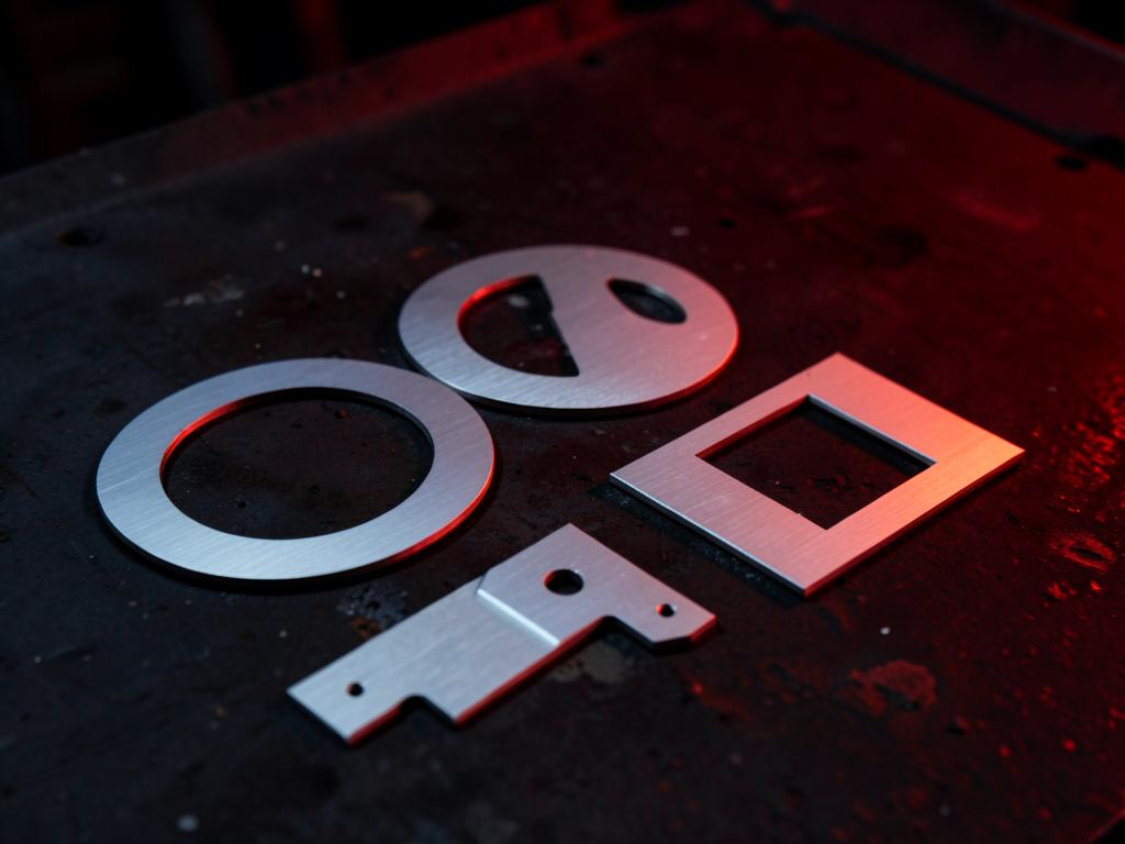 Peça de Alumínio cortada a laser